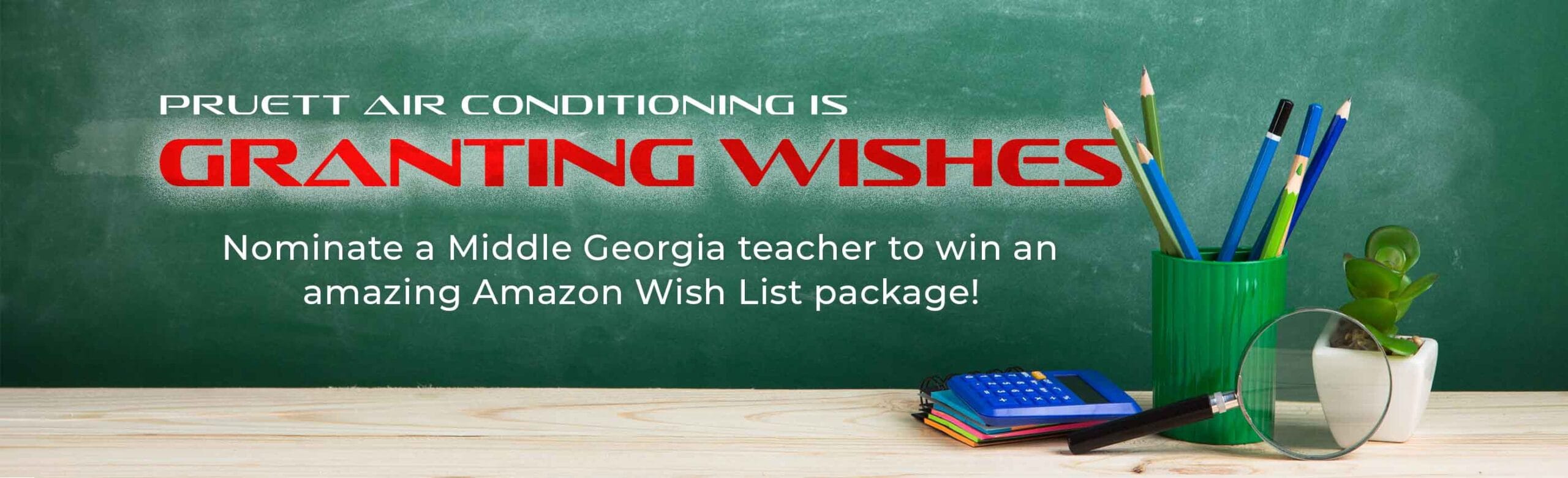 Education concept - school supplies on the desk in the auditorium, blackboard background teacher giveaway