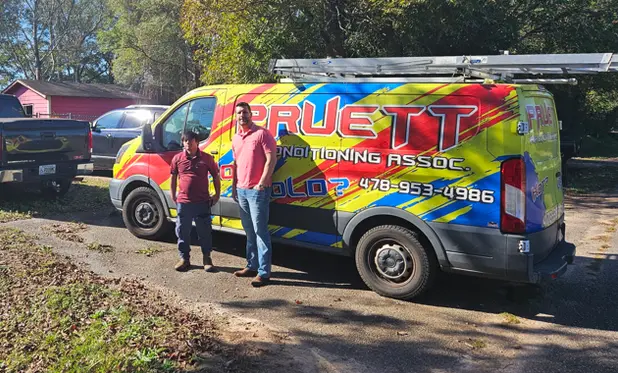 pruett-air-conditioning-service-van-and-technicians pruett-air-conditioning-service-van-and-technicians
